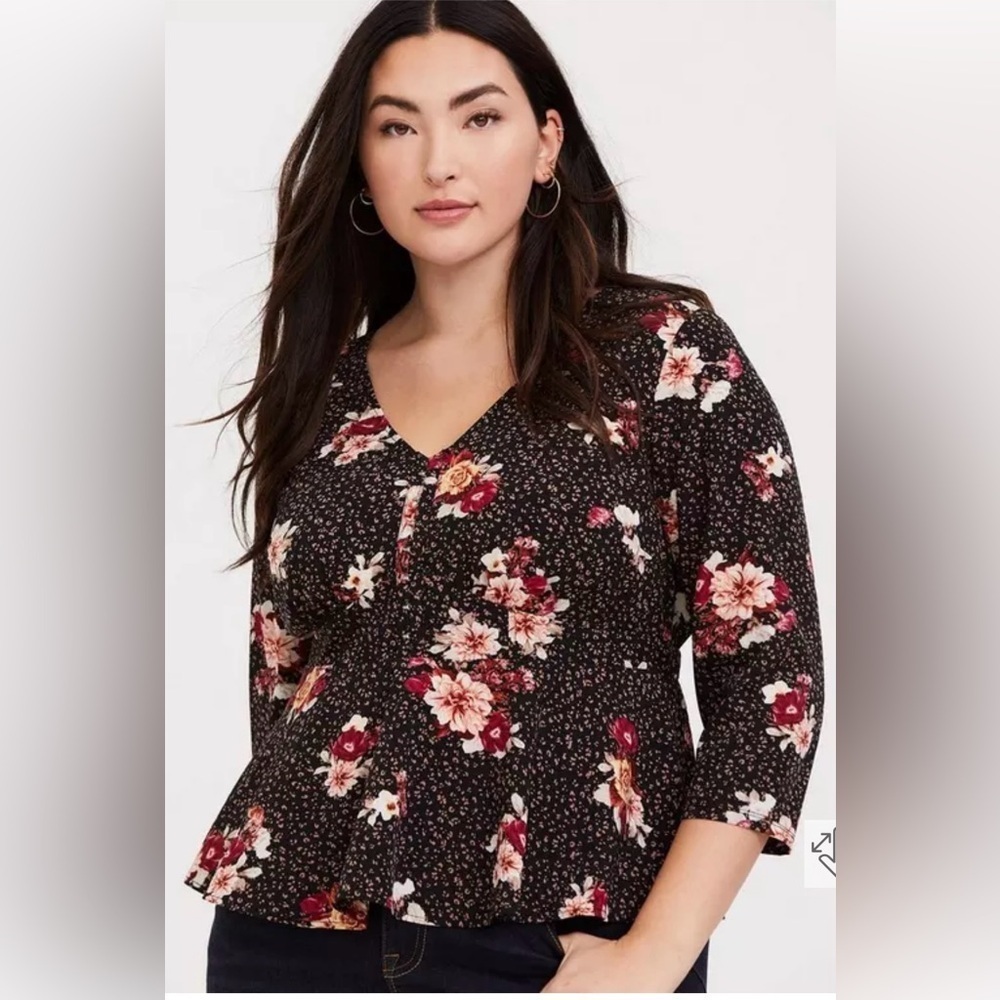 Torrid NWT Peplum Chablis Corset Back Top Size 0X